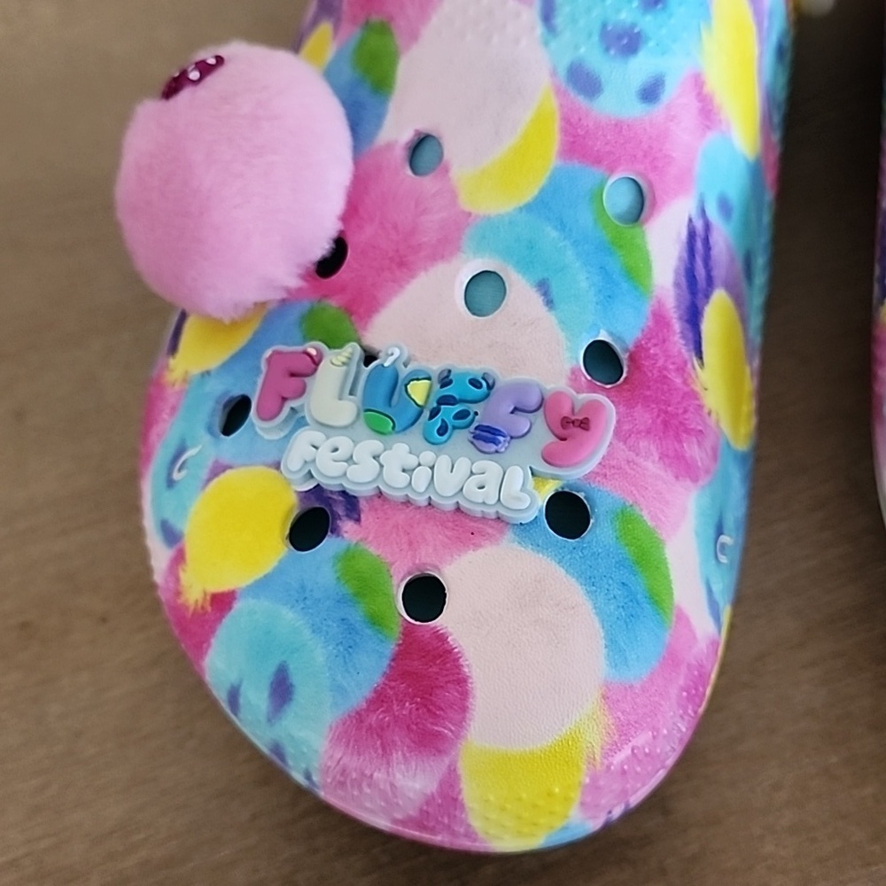 Disney x Crocs Pixar Toy Story Fuzzy Lined Festival Clogs Unicorn Jibbitz - Picture 4 of 9